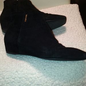 Prada Black Ankle Boots
